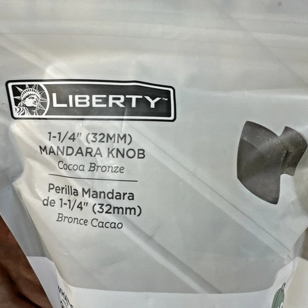 Liberty 10-Pack Mandara 1-1/4 in. Classic Cocoa Bronze Square Cabinet Knobs NIB